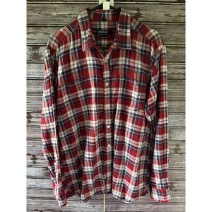 Barbour International Men's Long-Sleeved Button-Down Shirt Size L Plaid Logo